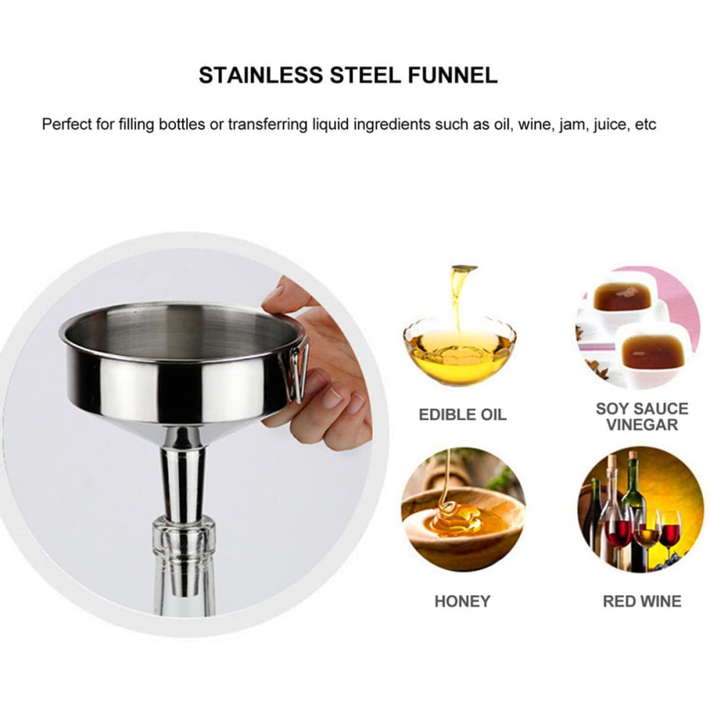 Stainless Steel Funnel Set V8367