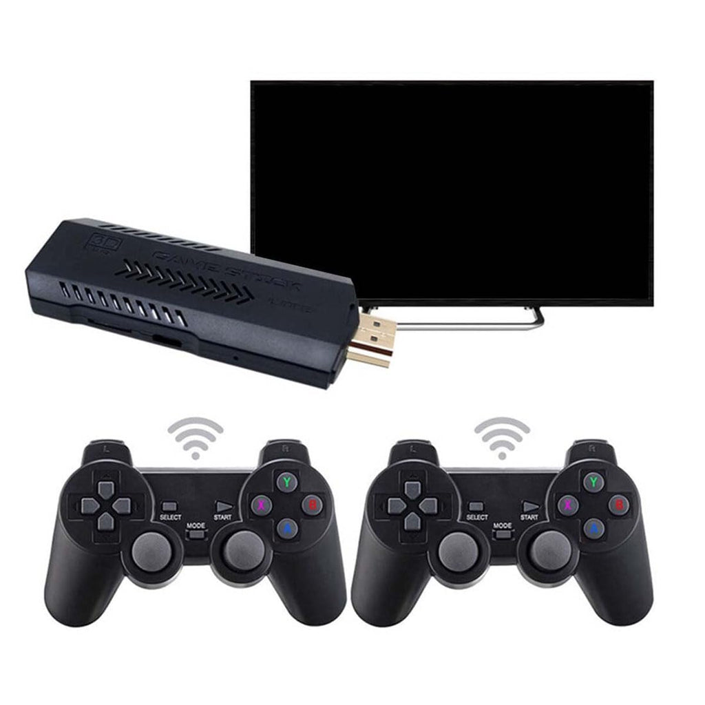 4K Retro Game Stick with 2 Wireless Controllers 64GB W642784