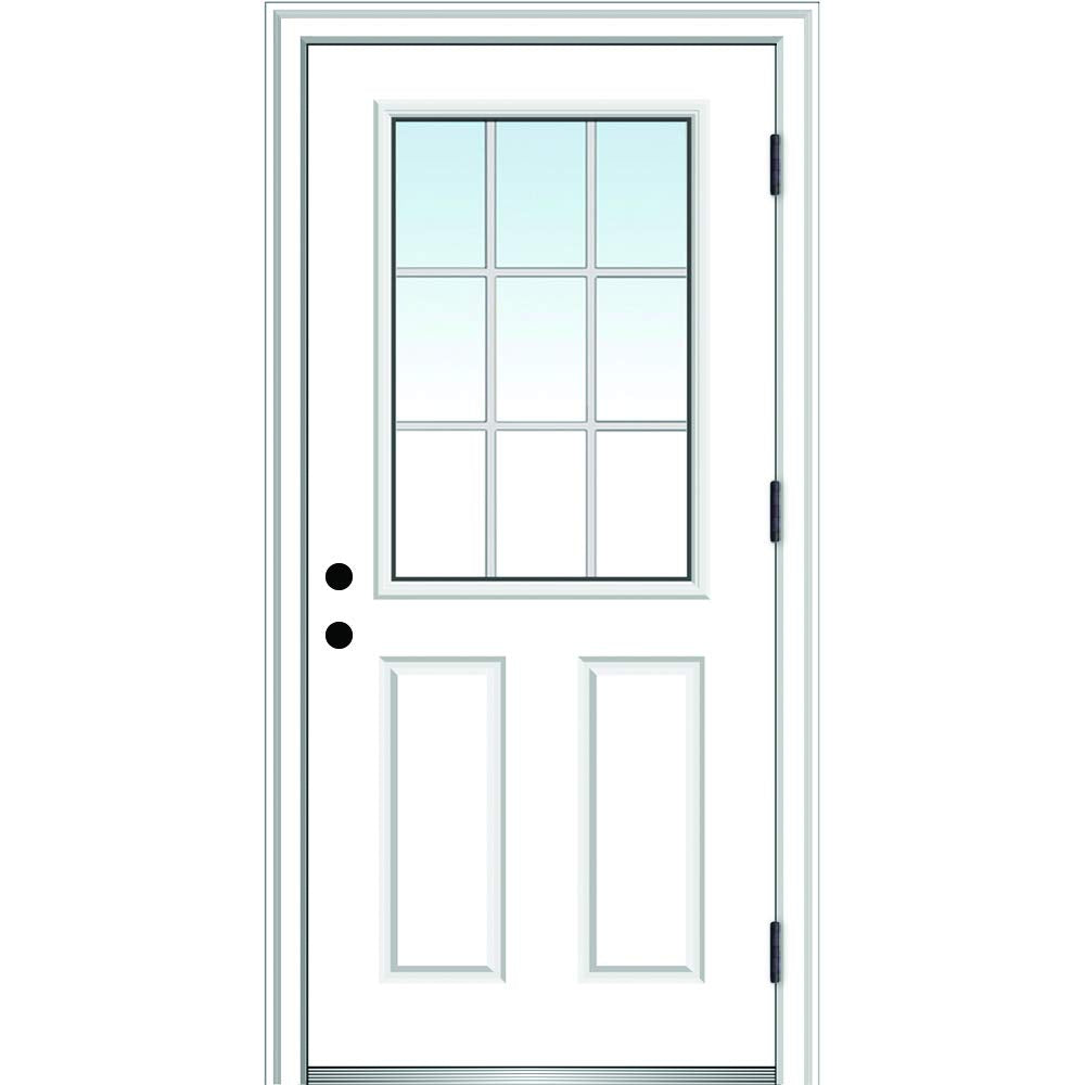 Primed Left Hand Outswing Prehung Steel Door 36"x80" Q489