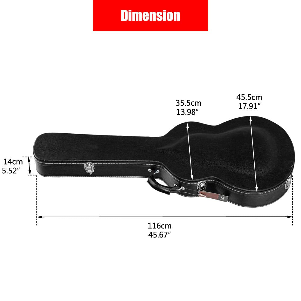 Wooden Hard-Shell Electric Guitar Case with Lock Latch Padding G15987