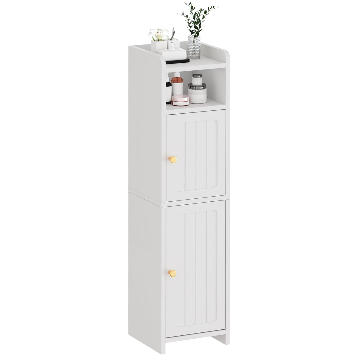 Small 2 Doors Narrow Bathroom Storage Cabinet A338779