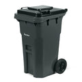 27 Gallon Wheeled Plastic Trash Can with Lid I2674