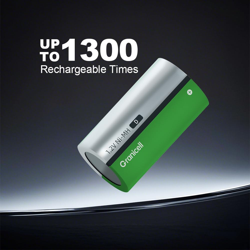 4-Pack D Rechargeable NiMH Batteries N251294