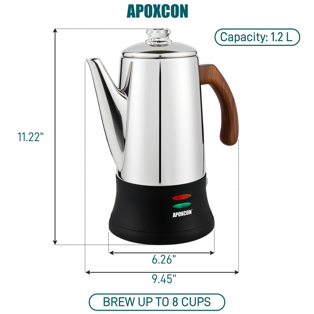 Electric Stainless Steel Coffee Percolator 8 Cup S6220