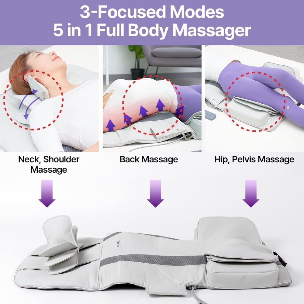 Full Body Stretching Massage Mat, 26 Air Cells, 7 Modes J3743