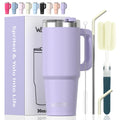 20 oz Insulated Stainless Steel Tumbler with Handle, Lid and Straw P7680