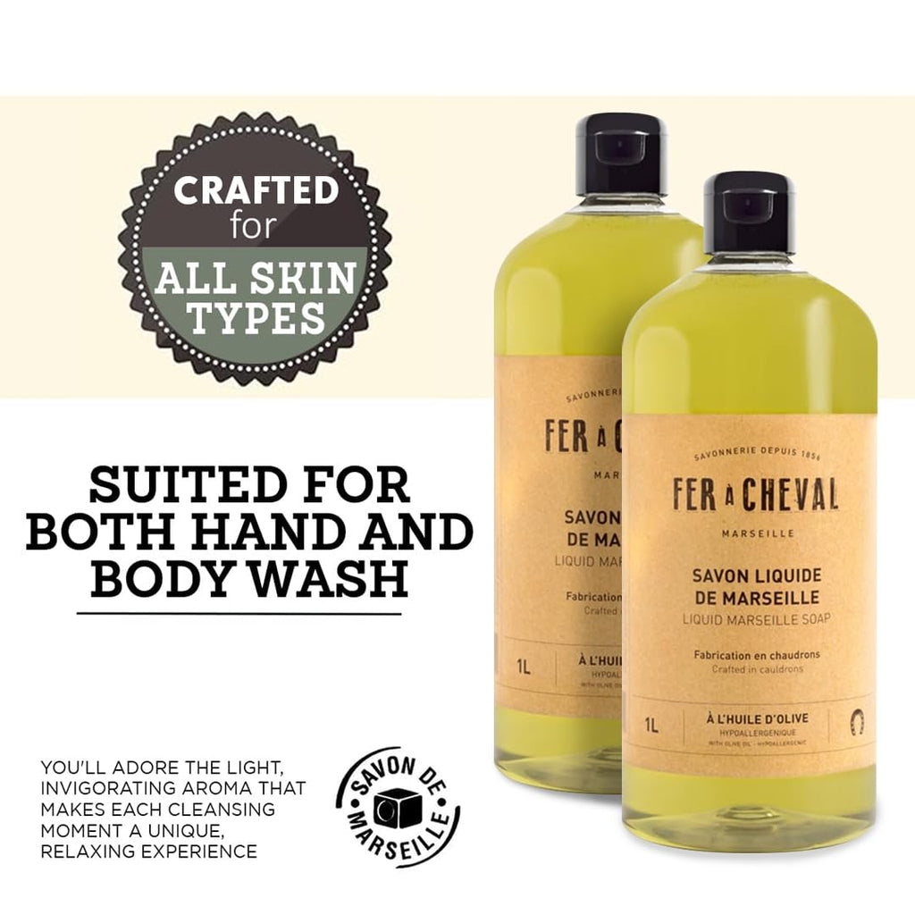 Organic Olive Oil Liquid Soap 1 L, 2 Pack M162597