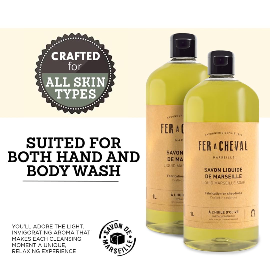 Organic Olive Oil Liquid Soap 1 L, 2 Pack M162597