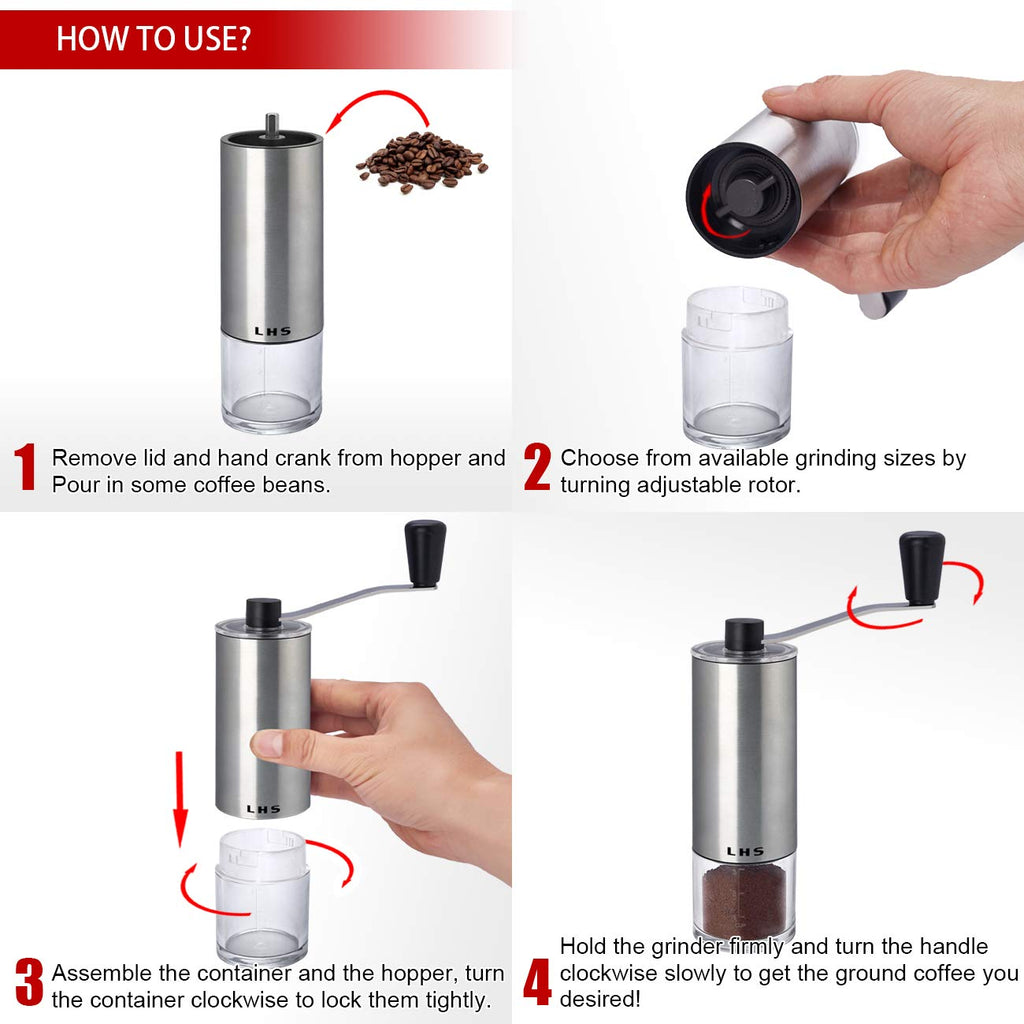 Coffee Grinder Stainless Steel Ceramic Conical Burr Q19960