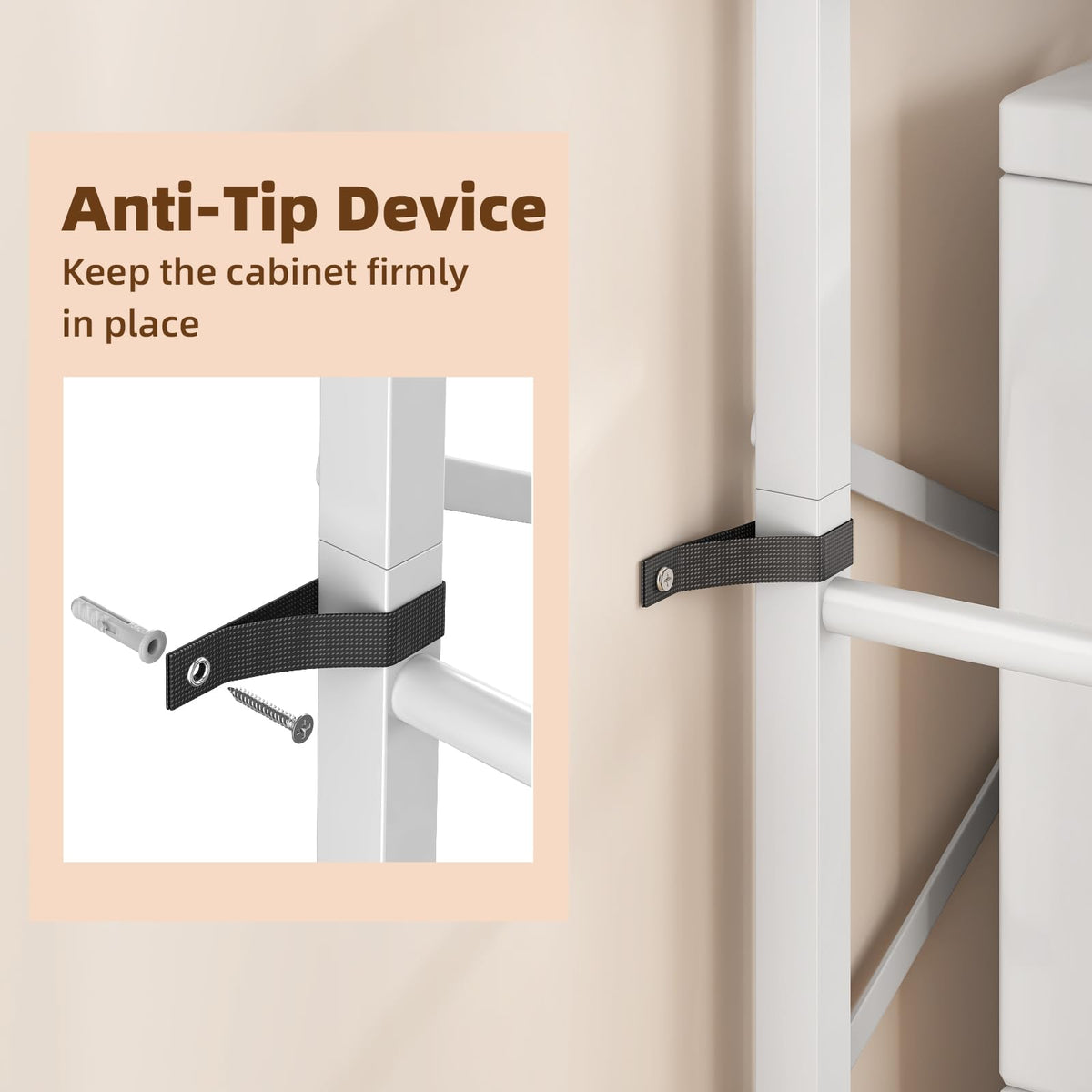Over The Toilet Storage Cabinet with Adjustable Shelf Y84123