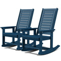 Oversized Outdoor Rocking Chairs Set of 2 Blue K930749