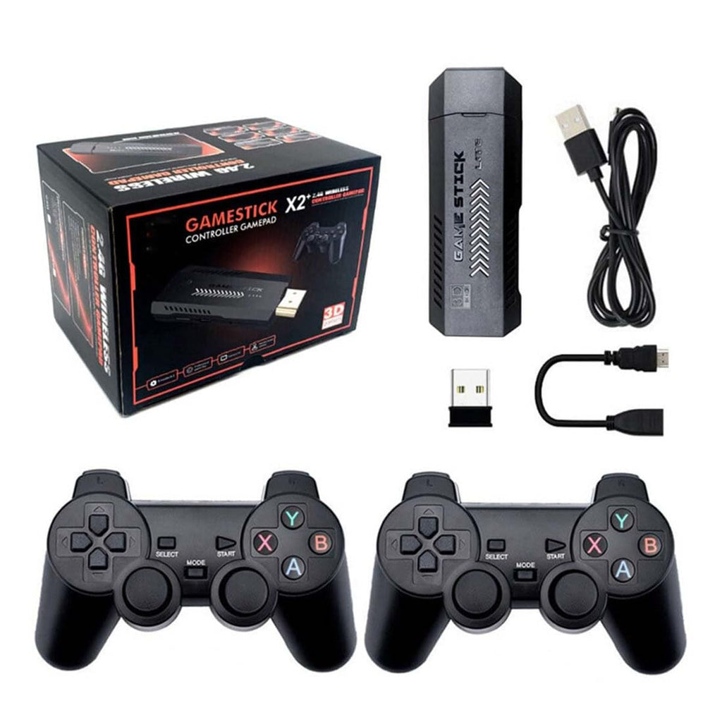 4K Retro Game Stick with 2 Wireless Controllers 64GB W642784
