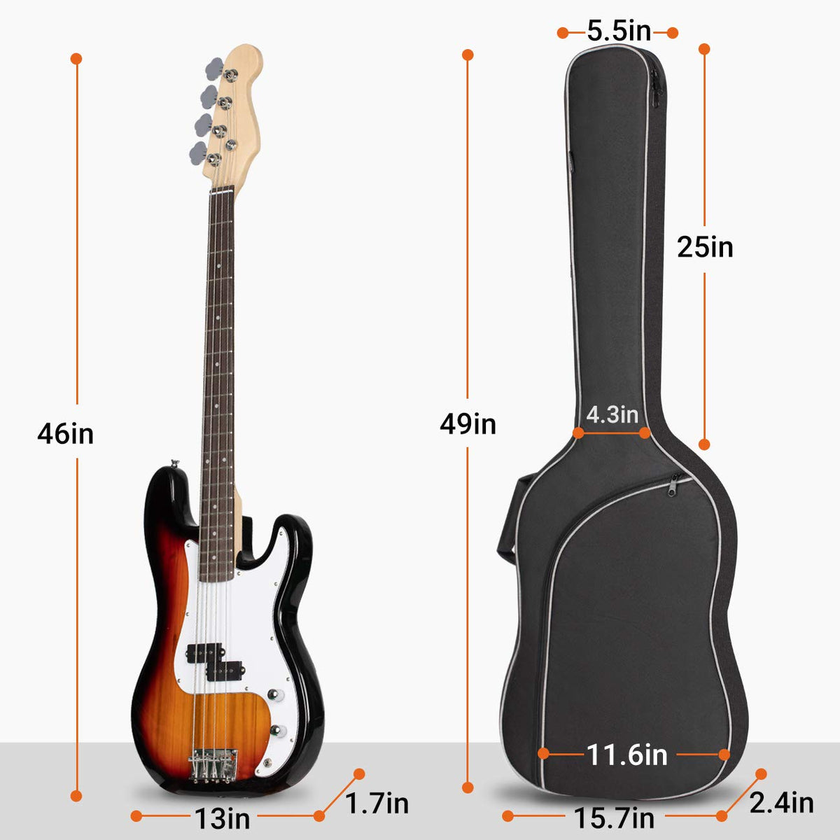 Electric Bass Guitar Gig Bag B7947