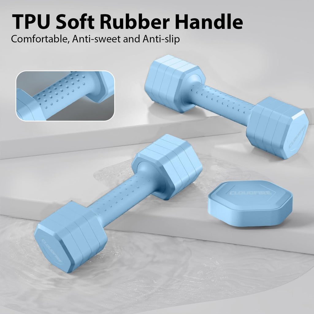 Adjustable 4 in 1 Dumbbell Set of 2, 5 lb K47441