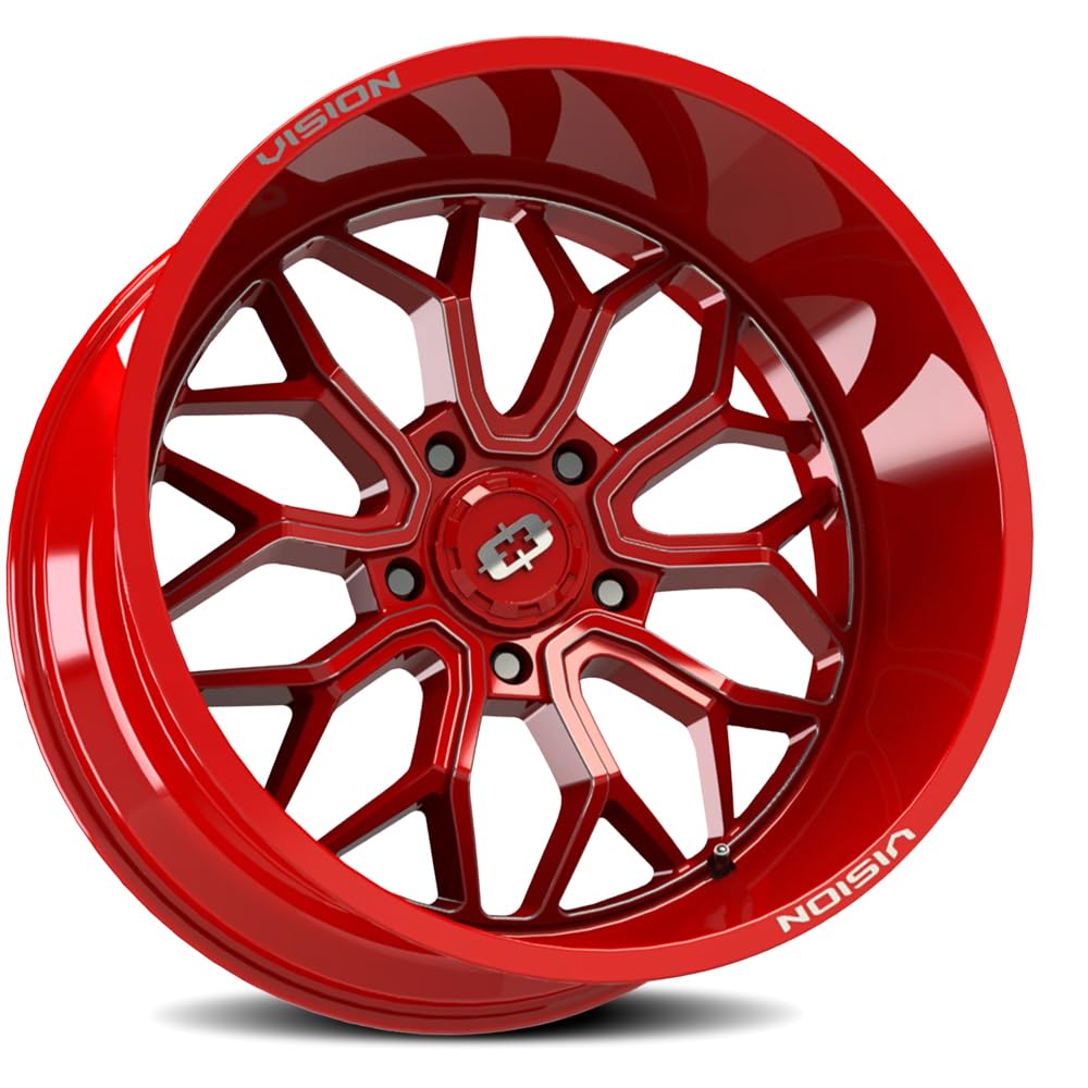 20x9 5x150 +12mm Red/Milled Wheel Rim M46136