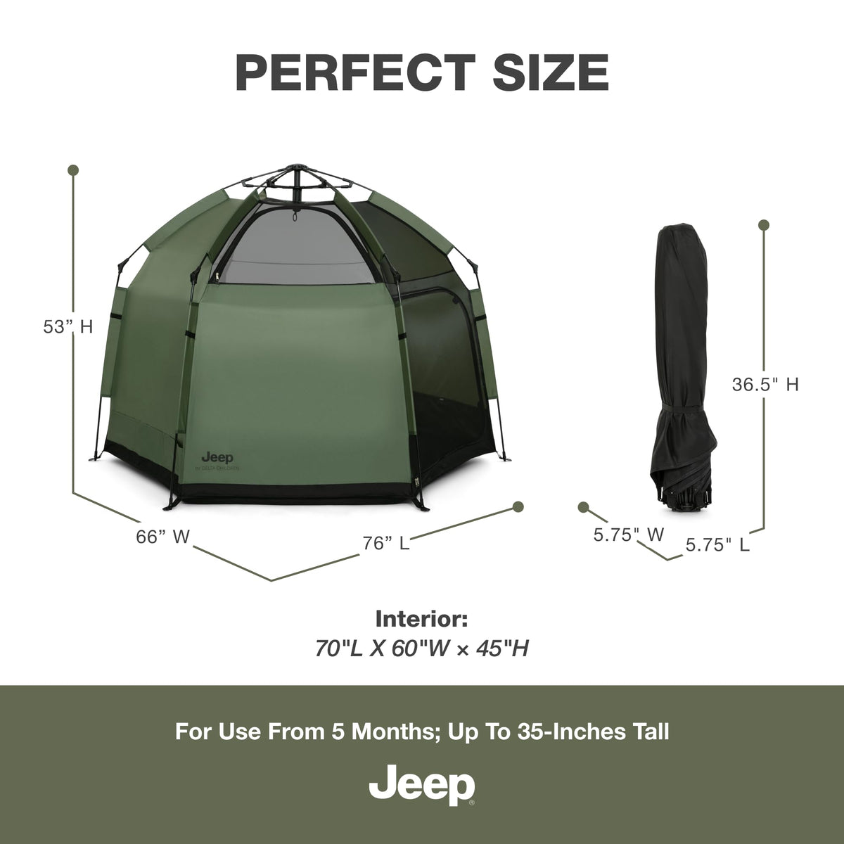 Olive Green Pop-Up Play Yard V9438