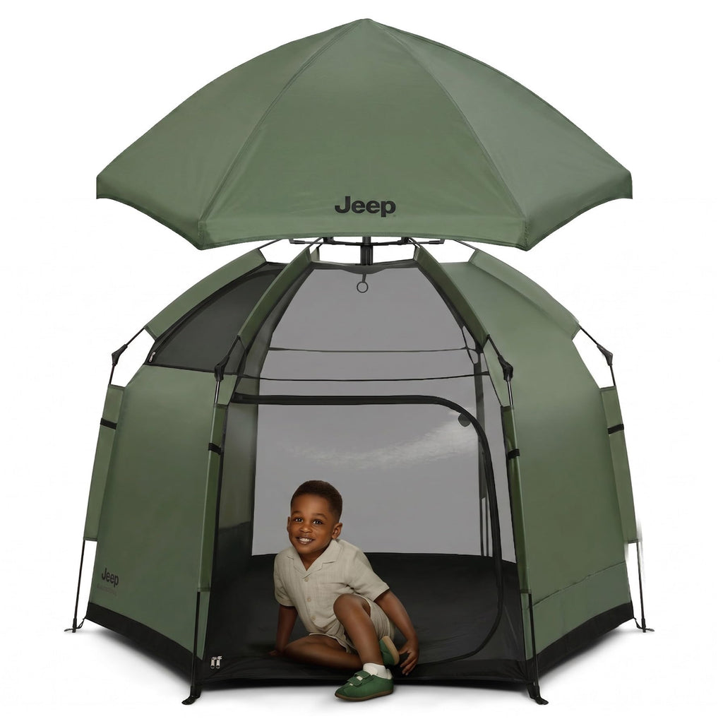 Olive Green Pop-Up Play Yard V9438