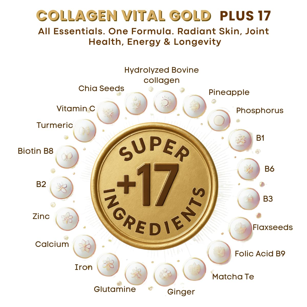 Collagen Peptides Powder Cocoa Flavor 26 oz D6836