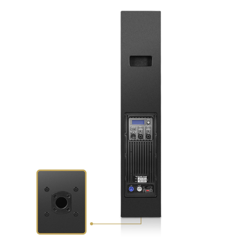 Powered Column Array Speaker System with 18" Subwoofer and Bluetooth H38998