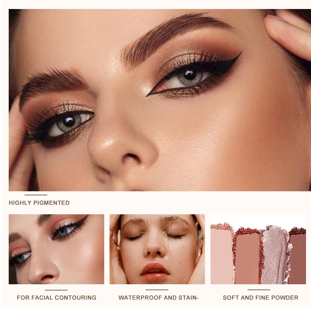 Pink Brown Neutral Matte Eyeshadow Palette C34680