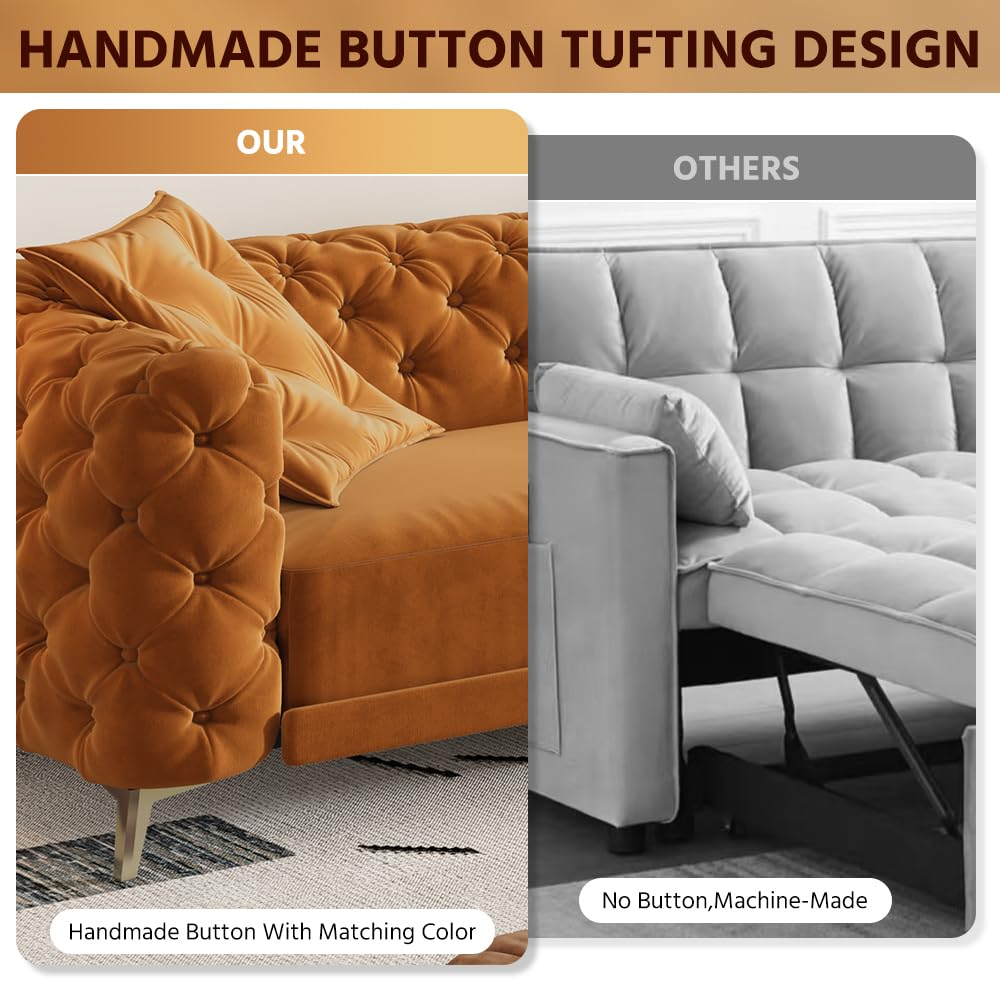 King 3 in 1 Convertible Sleeper Sofa with Ottoman B693747