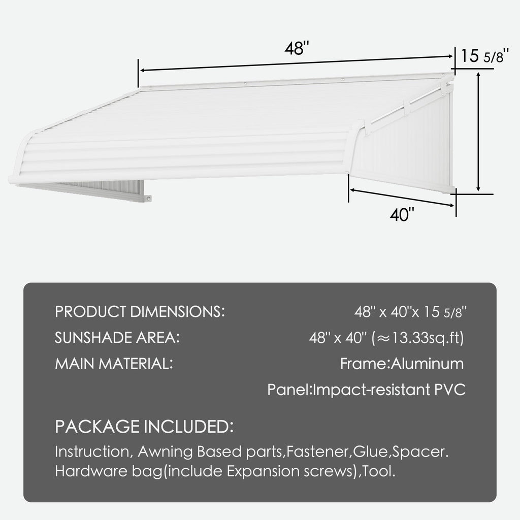 Window Awning with 2 Side Wings B4344
