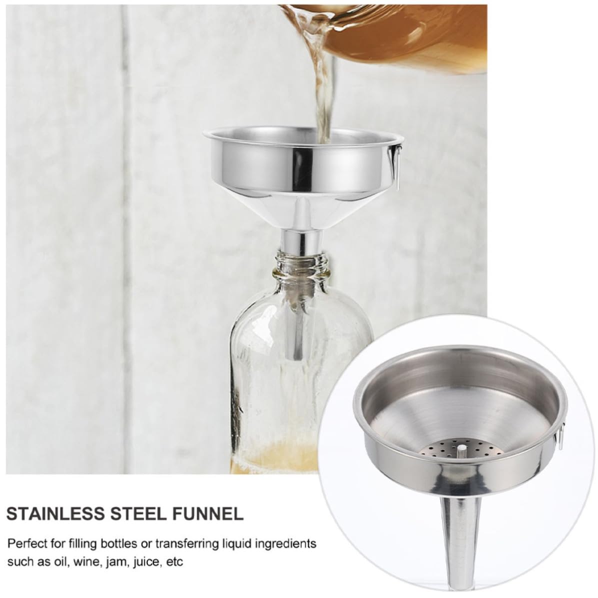 Stainless Steel Funnel Set V8367