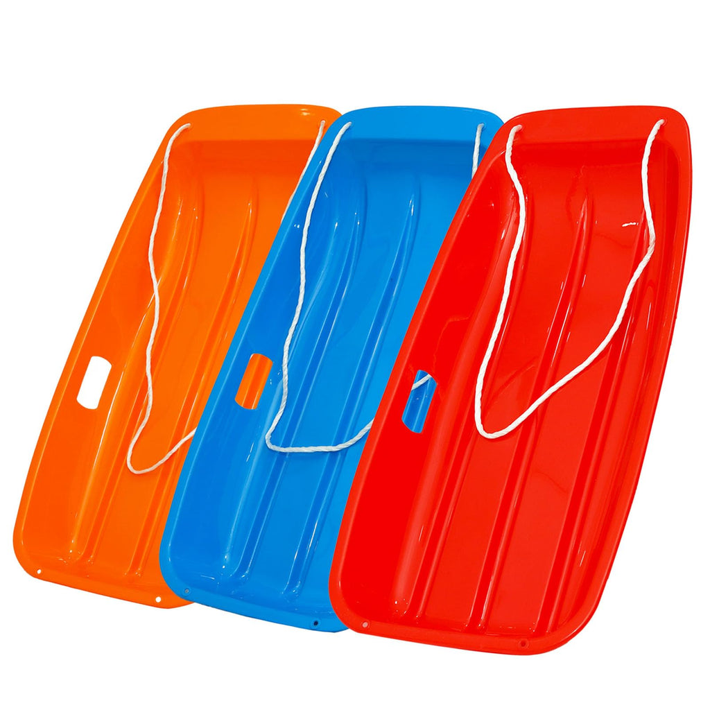 2 Piece Plastic Sled Board with Four Ropes U998