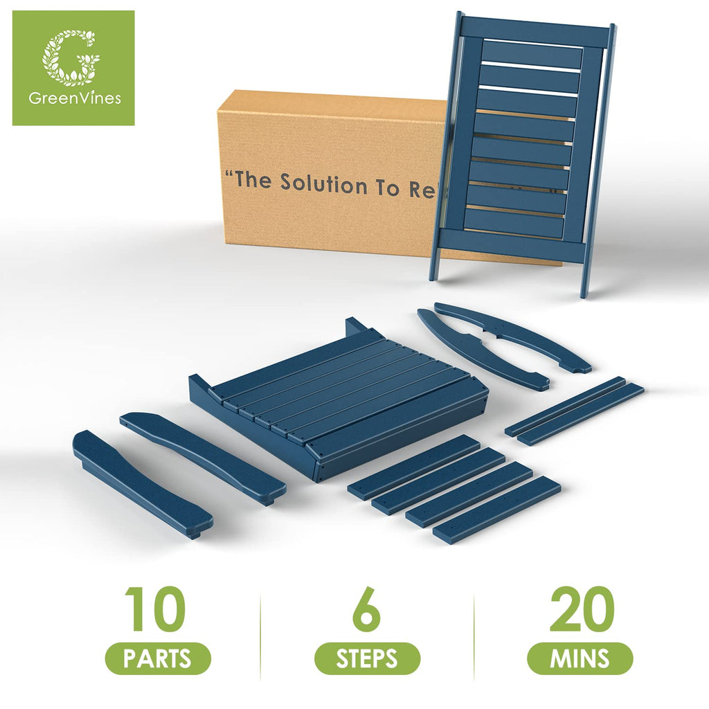 Oversized Outdoor Rocking Chairs Set of 2 Blue K930749