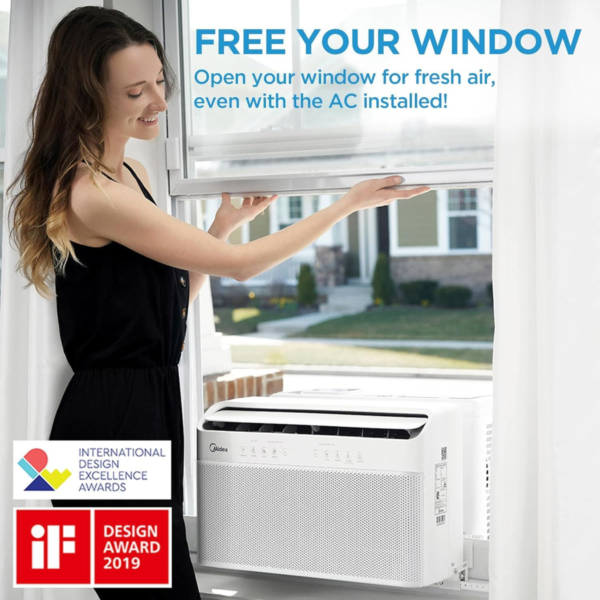12,000 BTU U-Shaped Smart Inverter Window Air Conditioner L68838