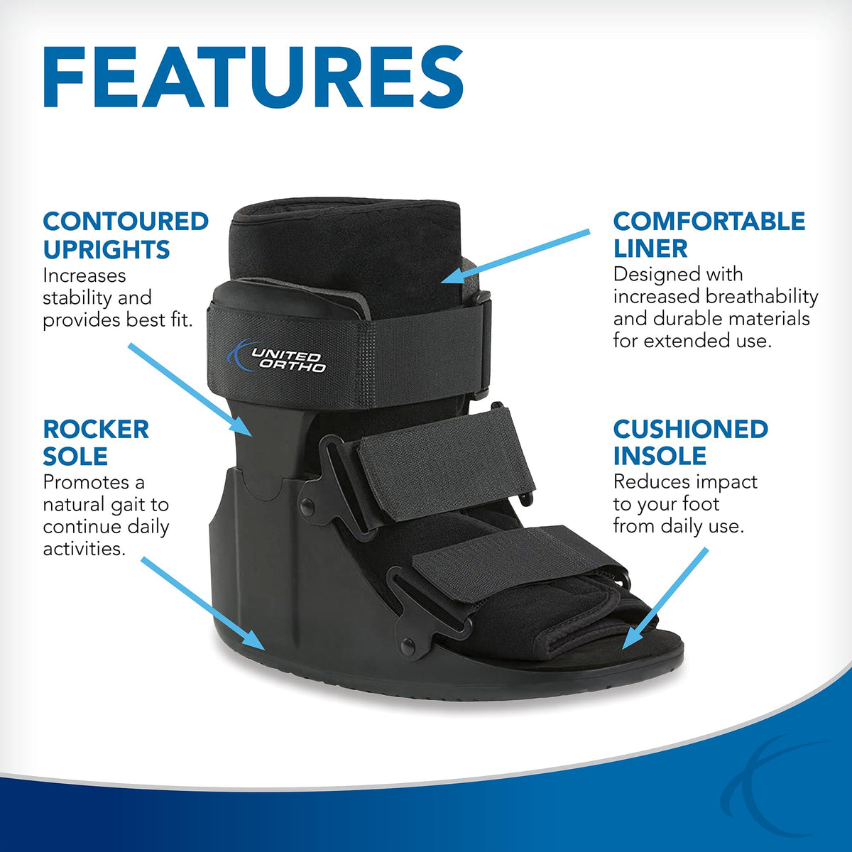 Short Cam Walker Fracture Boot Small Black T125