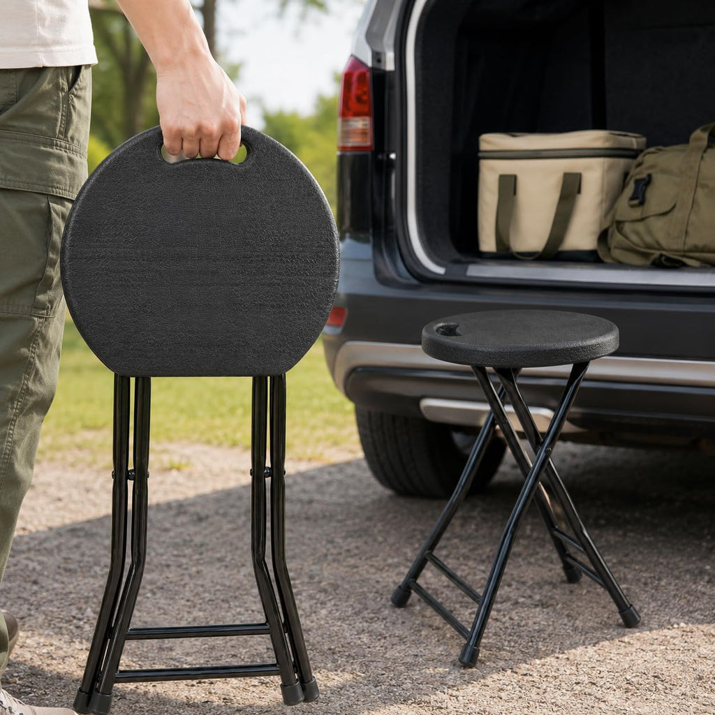 Folding Stool with Handle and Non-Slip Feet N54290