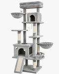 70 Inch Cat Tree with Scratching Post and Hammock Y535893