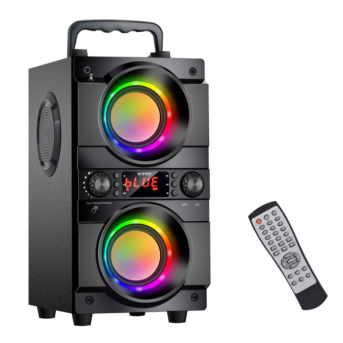 Portable Bluetooth Speaker with Double Subwoofer Heavy Bass F253965