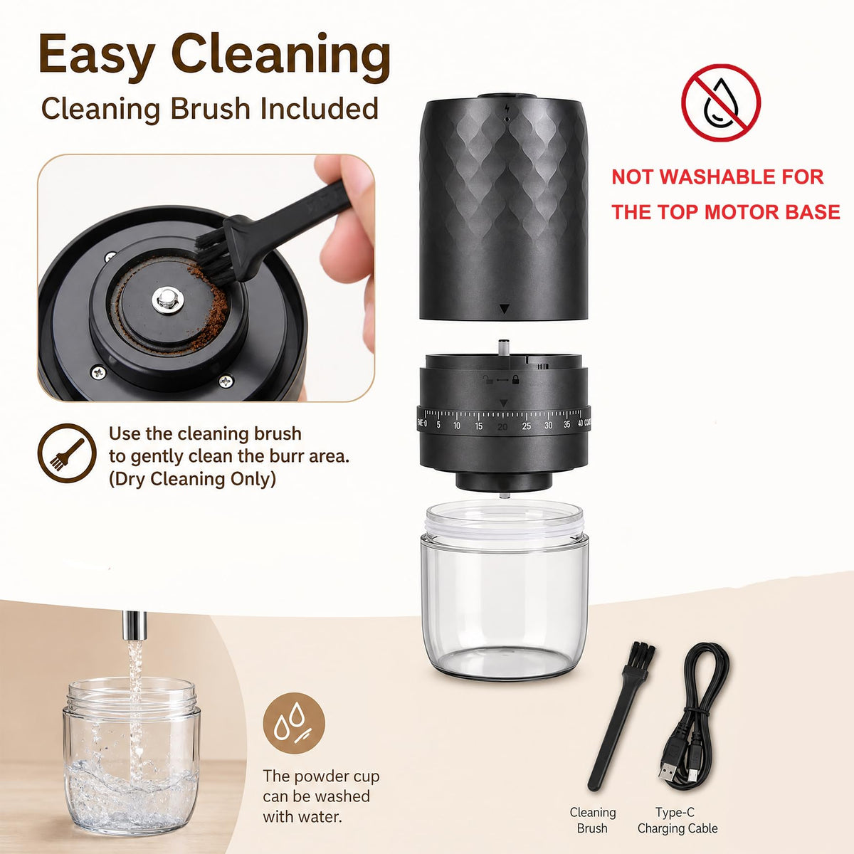 Cordless Burr Coffee Grinder A66495