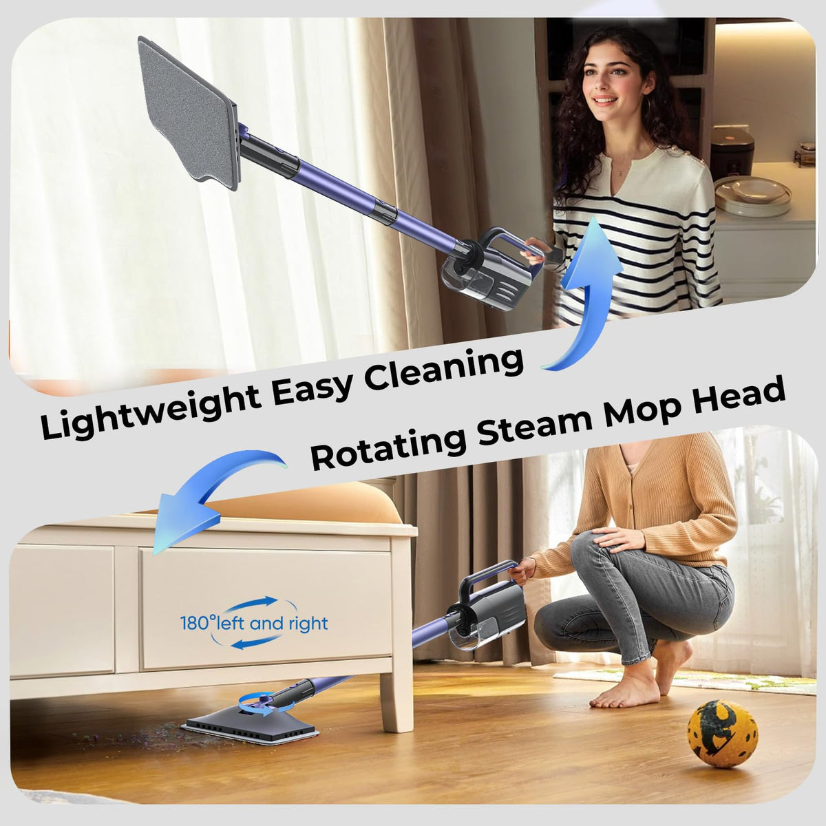 6-in-1 Lightweight Steam Mop with 23FT Cable G5902