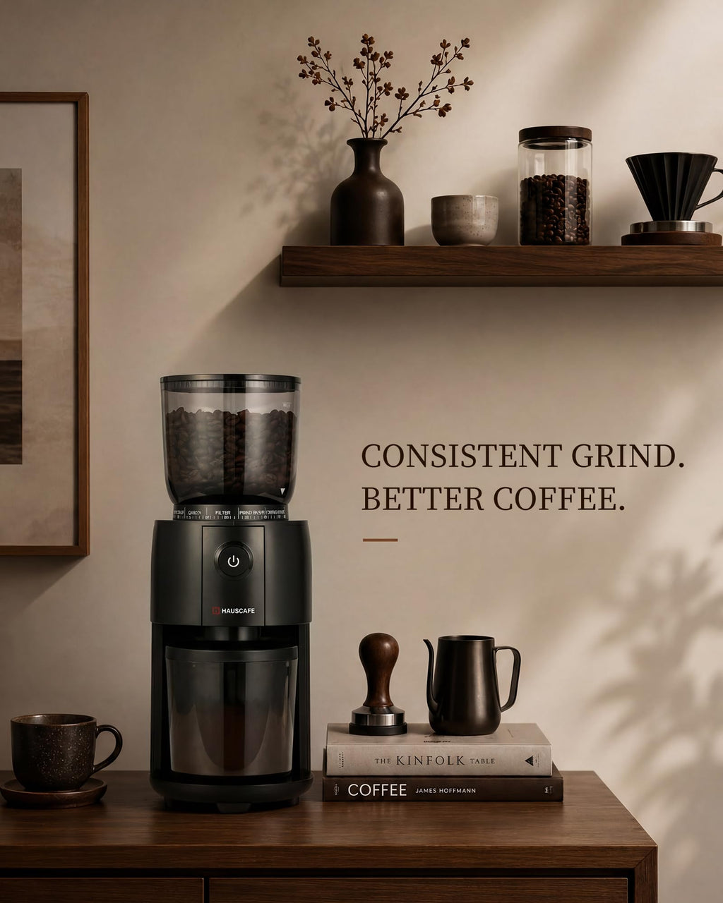 Electric Burr Coffee Grinder with 38 Grind Settings, Black S129