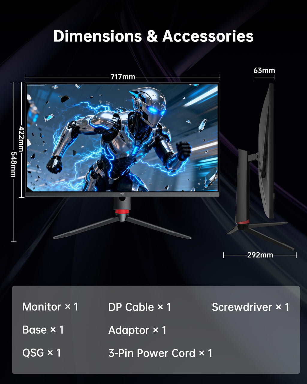 32 Inch 4K 165Hz UHD Fast IPS Gaming Monitor B141388