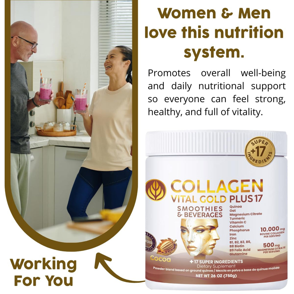Collagen Peptides Powder Cocoa Flavor 26 oz D6836