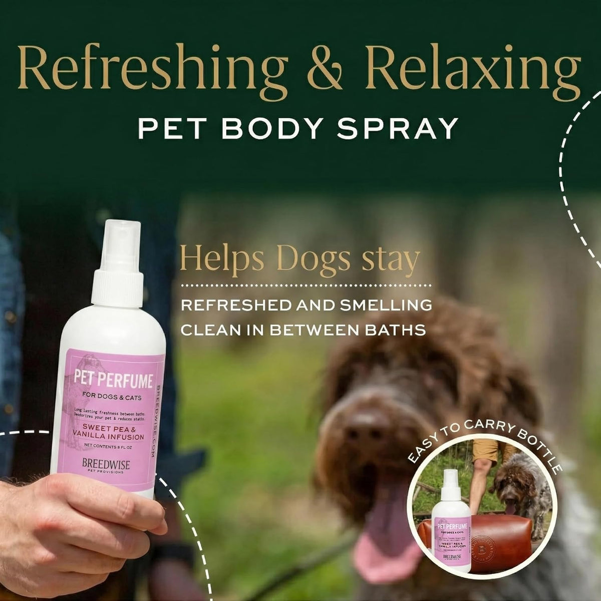 Sweet Pea & Vanilla Dog Perfume Spray 8 Oz Q214