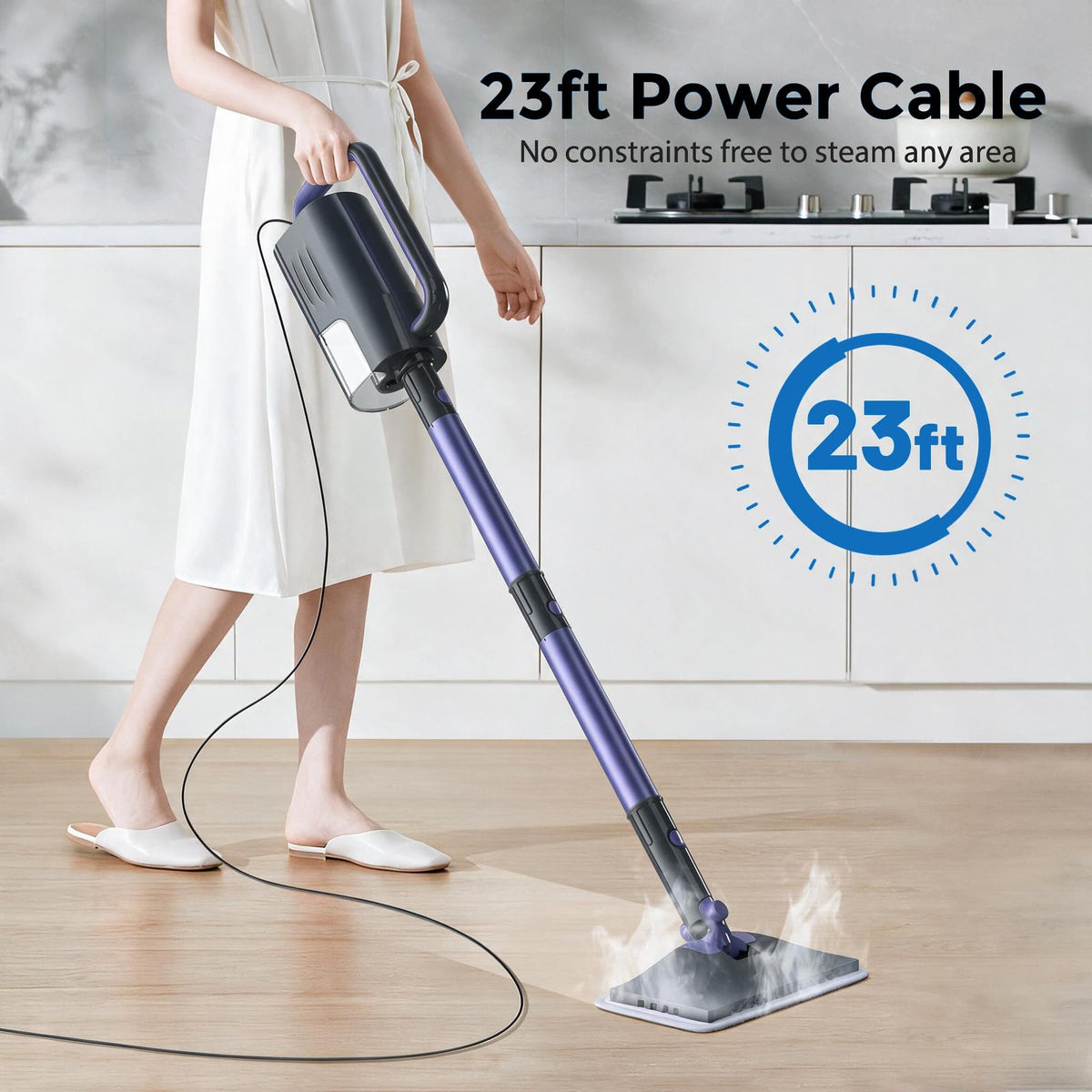6-in-1 Lightweight Steam Mop with 23FT Cable G5902