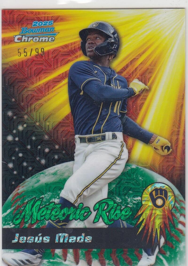 2025 Bowman Chrome Mega Box Green Mojo Refractor Baseball Trading Card 55/99 B986032