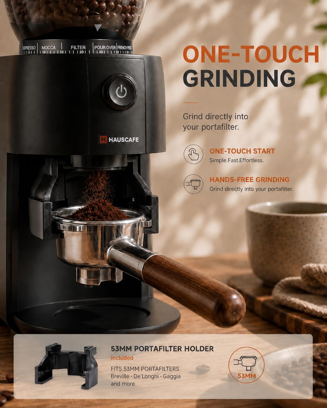 Electric Burr Coffee Grinder with 38 Grind Settings, Black S129