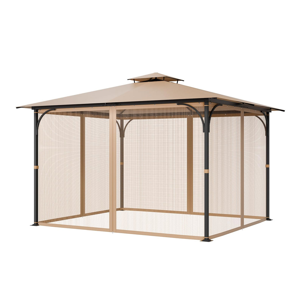 10 x 12 x 7 FT Gazebo Netting Replacement 4-Panel Sidewall Mesh Net Q26216