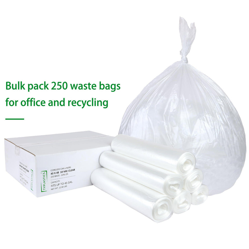 Clear 40-45 Gallon Trash Can Liners A964729