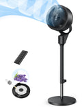 80° Oscillating Standing Fan, 20dB Quiet, 3 Speeds, Remote, Adjustable Height T145