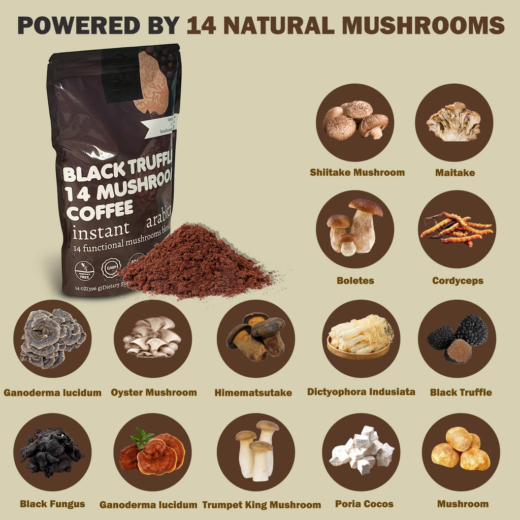 14 in 1 Mushroom Coffee Medium Roast Instant 396g U129188