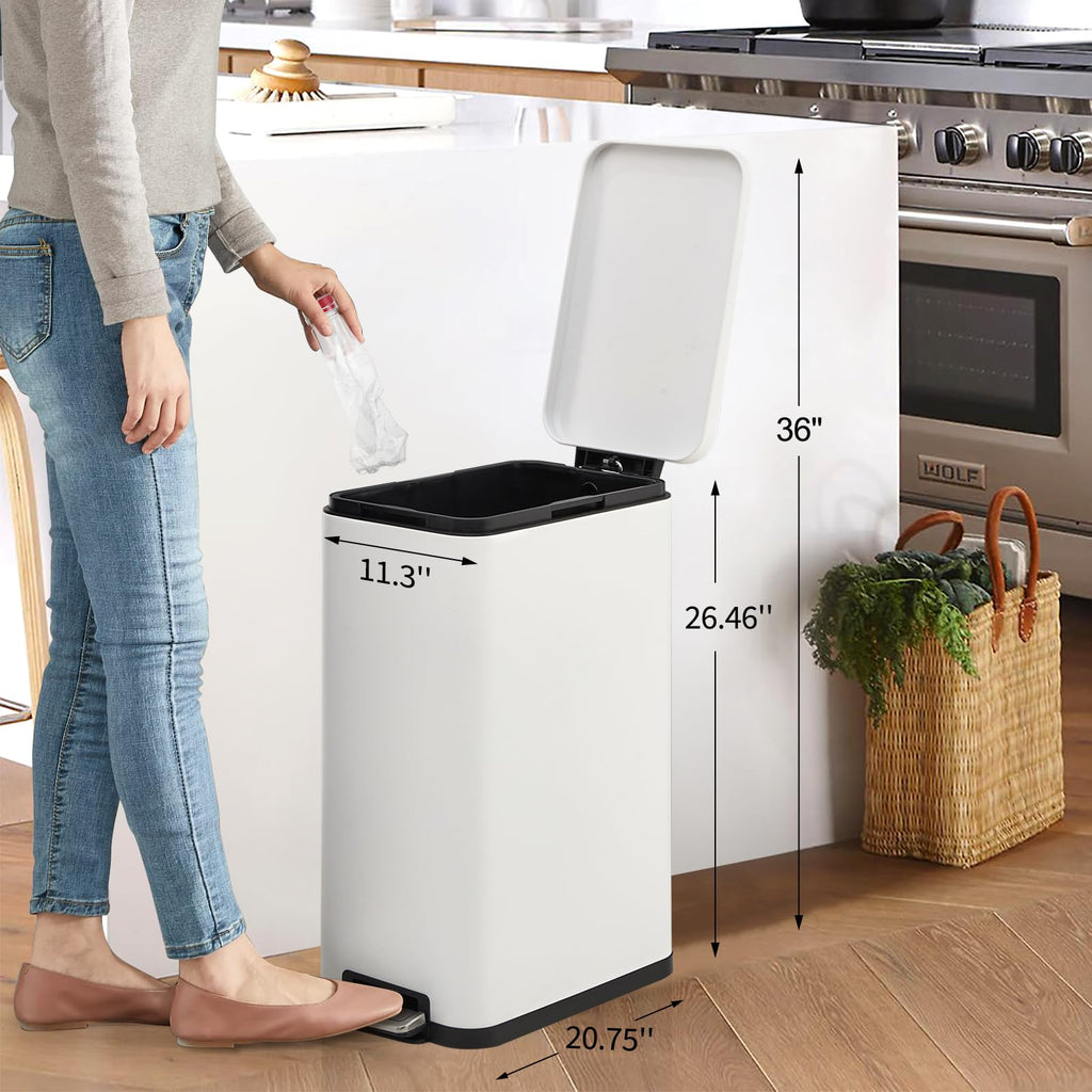 13.2 Gallon Slim Stainless Steel Trash Can Y736816