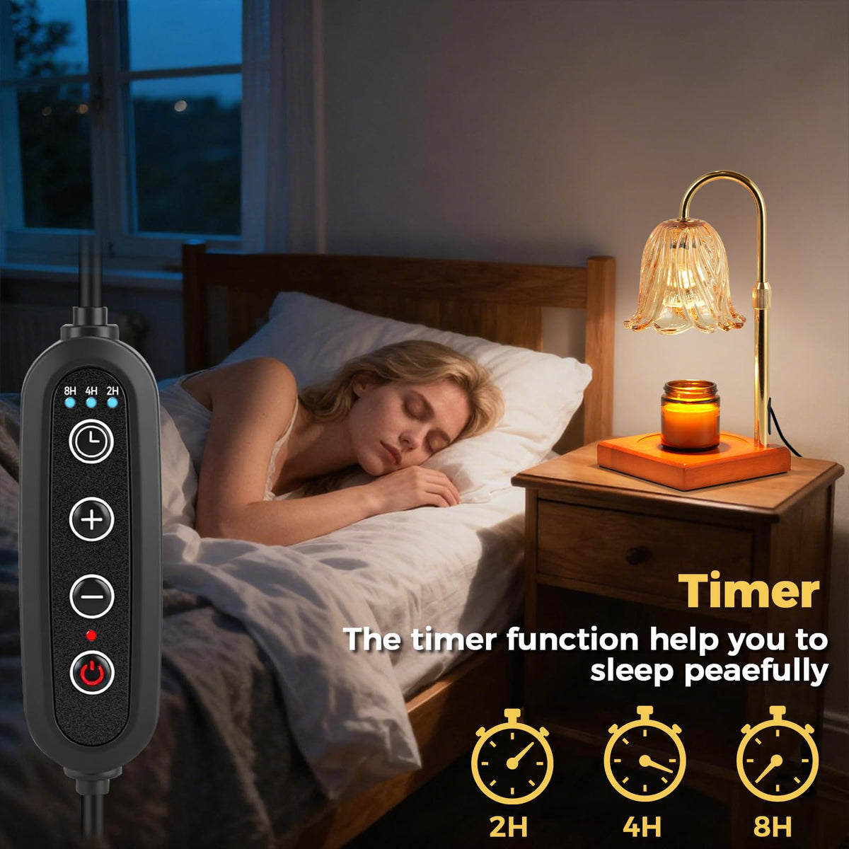 Candle Warmer Lamp with Timer O657022