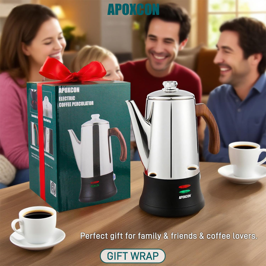 Electric Stainless Steel Coffee Percolator 8 Cup S6220